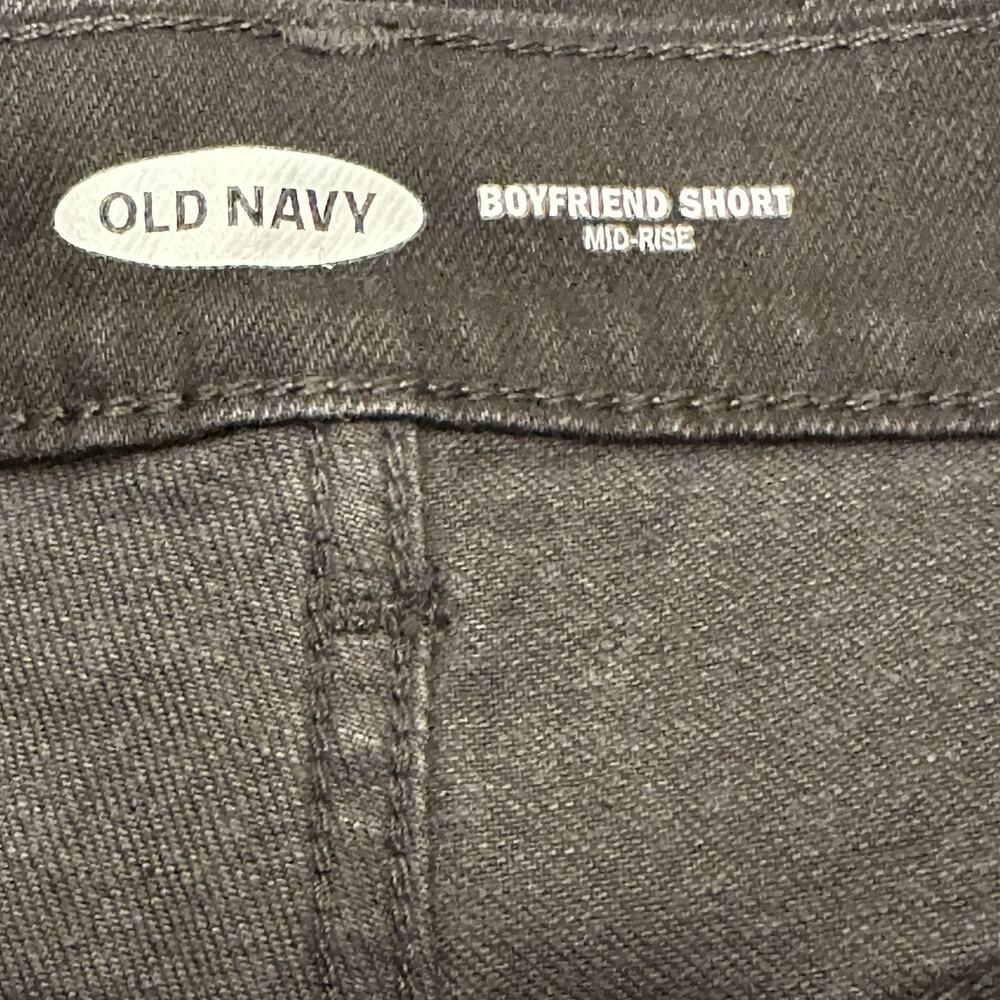 Old Navy Women's Size 6 Black Jack Boyfriend Shorts Distressed Cuffed Hem Summer - Picture 7 of 13